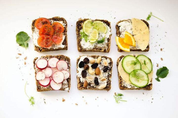Diet sandwiches are great as a healthy snack. 