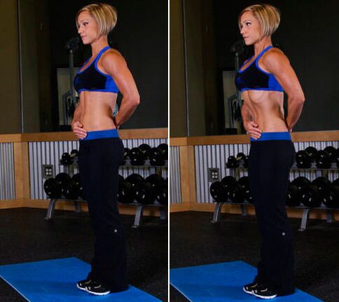 Exercise the vacuum of fat in the stomach